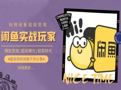 手把手教你0到1系统玩转闲鱼变现，爆款思维/超级曝光/超高转化-创新Ovo