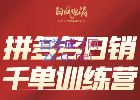 白凤电商学院·拼多多日销千单训练营(更新7月)-创新Ovo