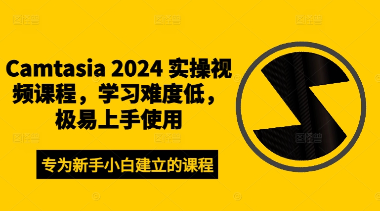 Camtasia 2024 实操视频课程，学习难度低，极易上手使用-创新Ovo