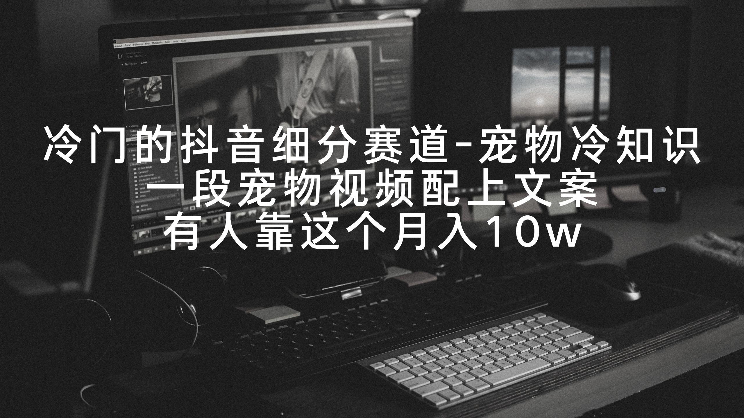 冷门的抖音细分赛道-宠物冷知识，一段宠物视频配上文案，有人靠这个月入10w-创新Ovo