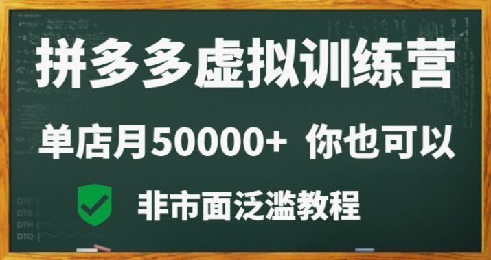 拼多多虚拟电商训练营月入30000+你也行，暴利稳定长久，副业首选-创新Ovo