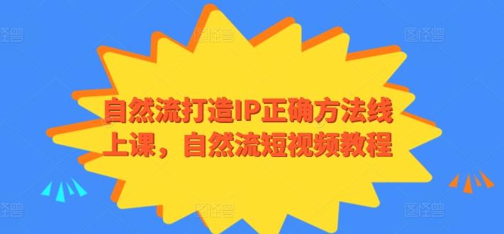 自然流打造IP正确方法线上课，自然流短视频教程-创新Ovo