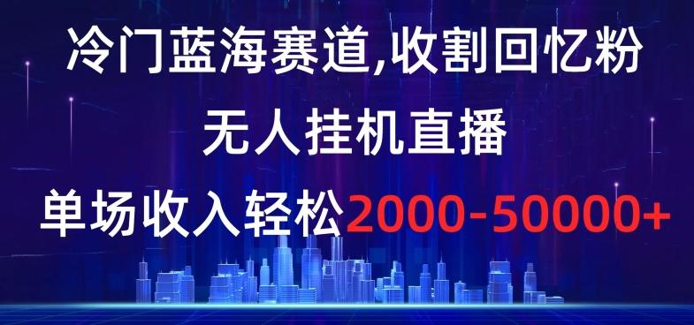 冷门蓝海赛道，收割回忆粉，无人挂机直播，单场收入轻松2000-5w+【揭秘】-创新Ovo