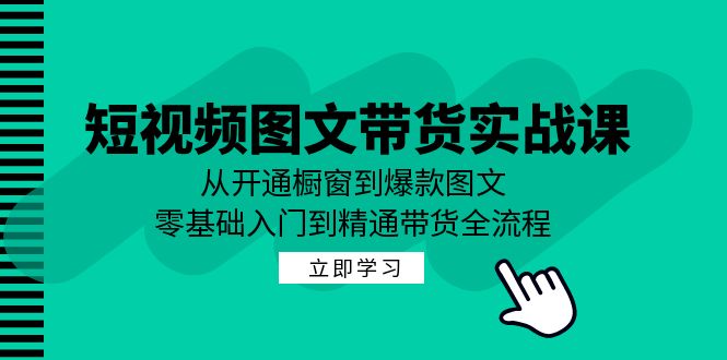 短视频图文带货实战课：从开通橱窗到爆款图文，零基础入门到精通带货-创新Ovo