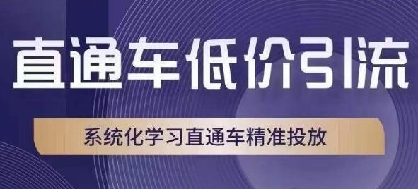 直通车低价引流课，系统化学习直通车精准投放-创新Ovo