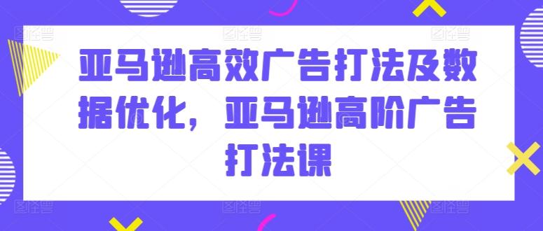 亚马逊高效广告打法及数据优化，亚马逊高阶广告打法课-创新Ovo