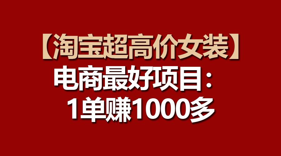 【淘宝超高价女装】电商最好项目：一单赚1000多-创新Ovo
