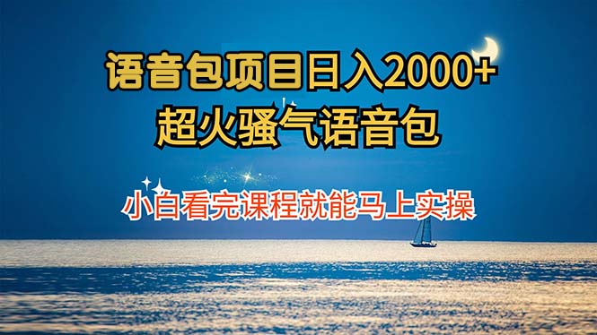 语音包项目 日入2000+ 超火骚气语音包小白看完课程就能马上实操-创新Ovo