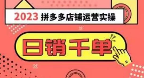 2023拼多多运营实操，每天30分钟日销1000＋，爆款选品技巧大全（10节课）-创新Ovo