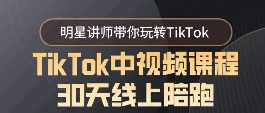 TikTok中视频课程30天线上陪跑，明星讲师带你玩转TikTok-创新Ovo