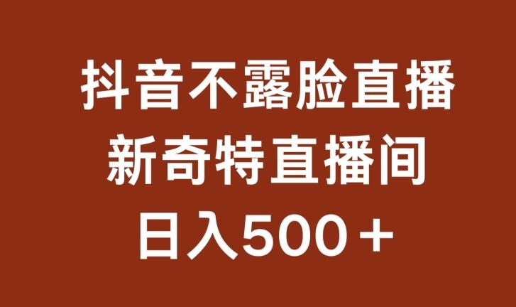 不露脸挂机直播，新奇特直播间，日入500+【揭秘】-创新Ovo
