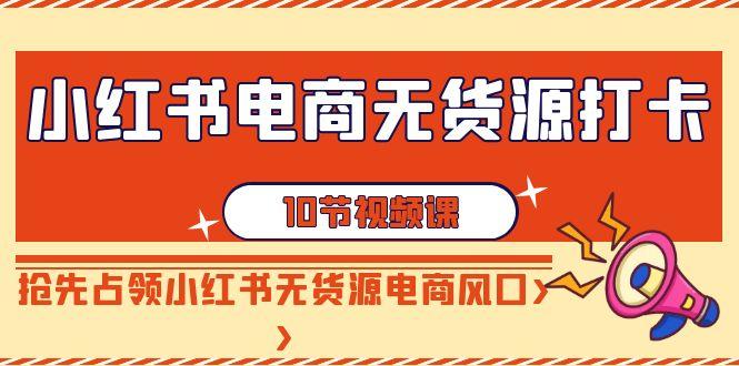 小红书电商无货源打卡，抢先占领小红书无货源电商风口(10节课)-创新Ovo