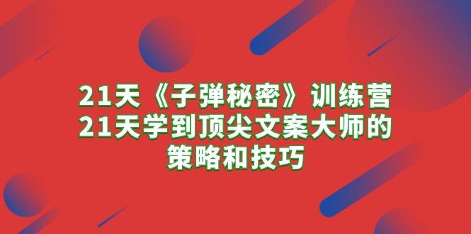 21天《子弹秘密》训练营，21天学到顶尖文案大师的策略和技巧-创新Ovo