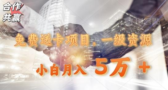 免费送卡项目，一级资源，小白月入5万+-创新Ovo