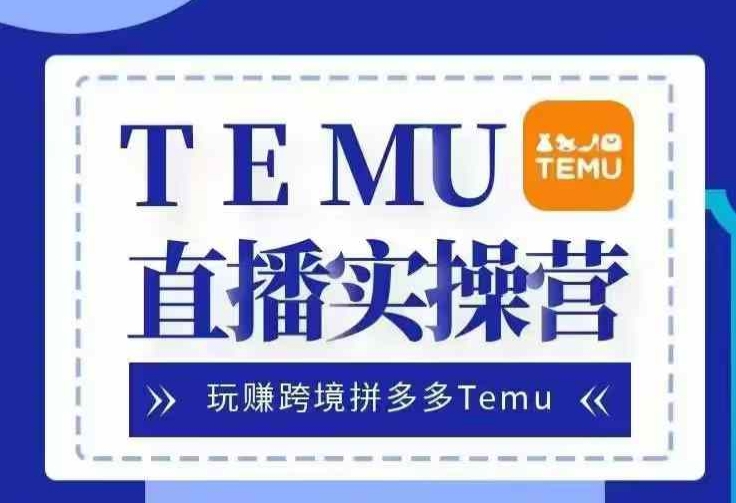 Temu直播实战营，玩赚跨境拼多多Temu，国内电商卷就出海赚美金-创新Ovo