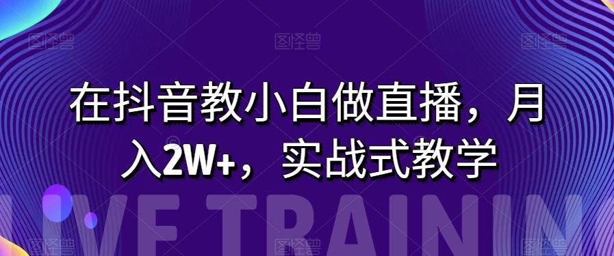 在抖音教小白做直播，月入2W+，实战式教学【揭秘】-创新Ovo