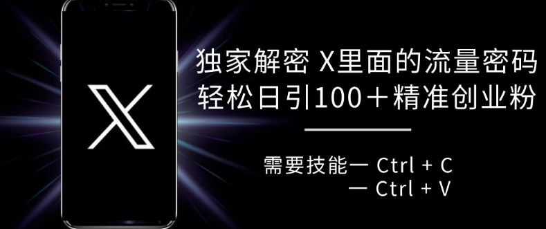 独家解密 X 里面的流量密码，复制粘贴轻松日引100+-创新Ovo