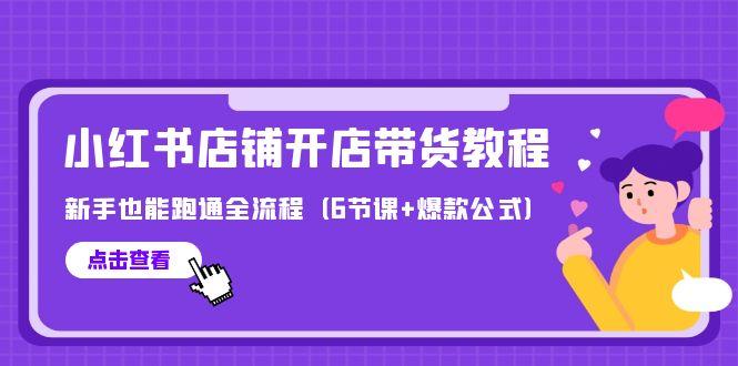 (9883期)最新小红书店铺开店带货教程，新手也能跑通全流程(6节课+爆款公式)-创新Ovo
