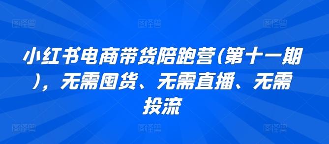 小红书电商带货陪跑营(第十一期)，无需囤货、无需直播、无需投流-创新Ovo