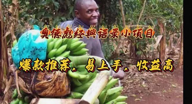 奥德彪经典语录小项目，爆款推荐，易上手，收益高-创新Ovo