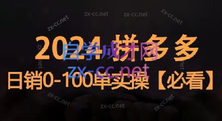 恒哥·2024拼多多日销0-100单实操-创新Ovo