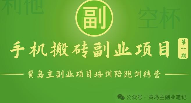 手机搬砖小副业项目训练营1.0，实测1小时收益50+，一部手机轻松日入100+-创新Ovo