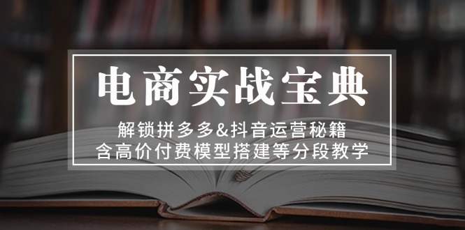电商实战宝典 解锁拼多多&抖音运营秘籍 含高价付费模型搭建等分段教学-创新Ovo
