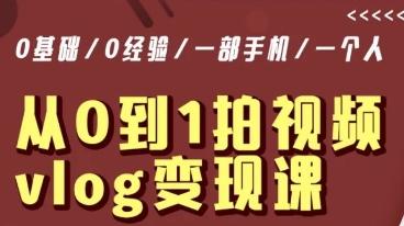 从0到1拍视频vlog变现课，5分钟每天，每月多赚1W-创新Ovo