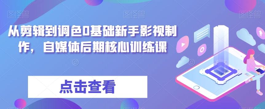 从剪辑到调色0基础新手影视制作，自媒体后期核心训练课-创新Ovo