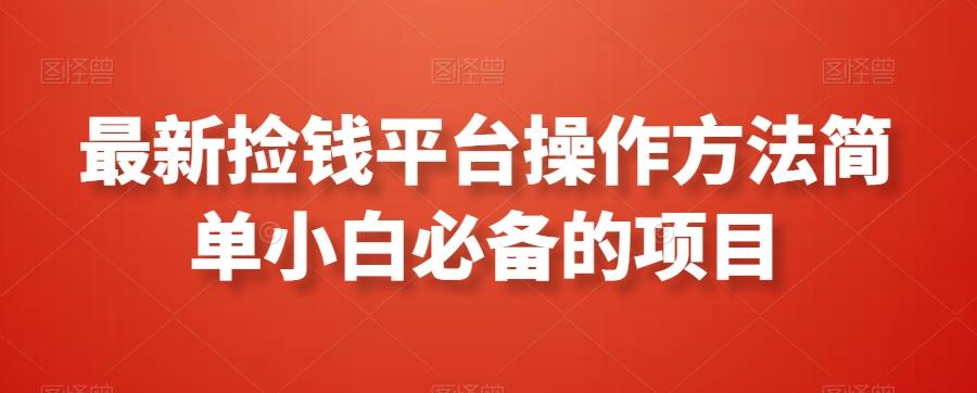 最新捡钱平台操作方法简单小白必备的项目-创新Ovo