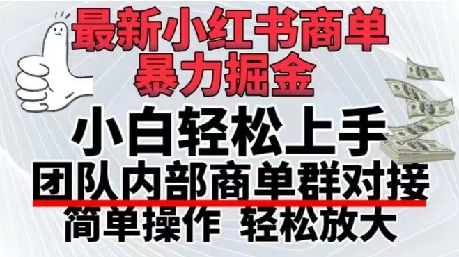 最新小红书商单，暴力掘金，单月稳定变现3W+-创新Ovo