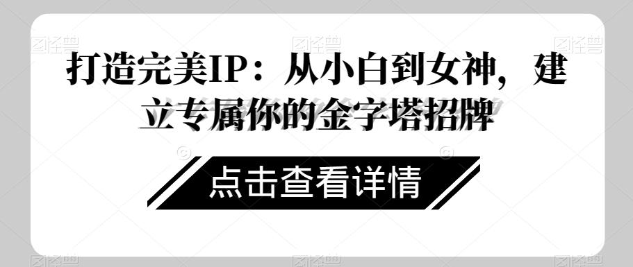 打造完美IP：从小白到女神，建立专属你的金字塔招牌-创新Ovo