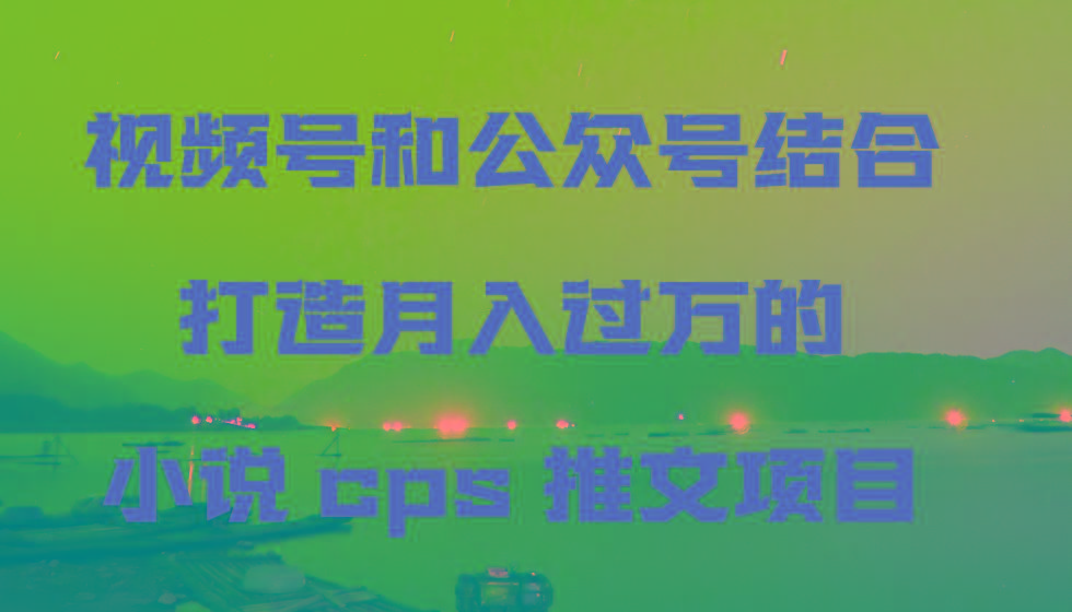 视频号和公众号结合打造月入过万的小说cps推文项目，包括市面上面的各种思路详解-创新Ovo