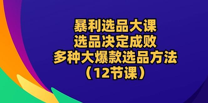暴利 选品大课：选品决定成败，教你多种大爆款选品方法(12节课-创新Ovo