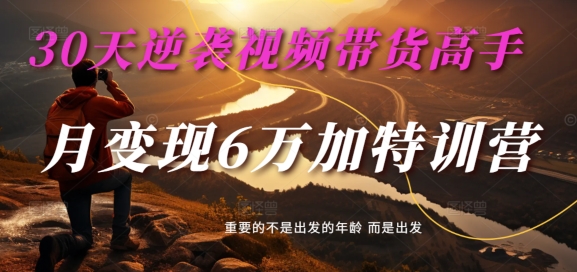30天逆袭视频带货高手，单月变现6万加特训营-麦子甜-创新Ovo