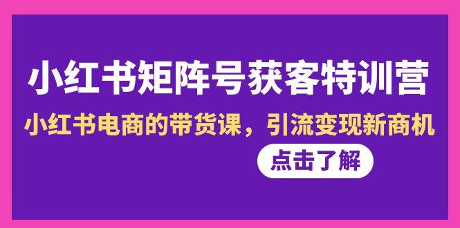 小红书-矩阵号获客特训营-第10期，小红书电商的带货课，引流变现新商机-创新Ovo