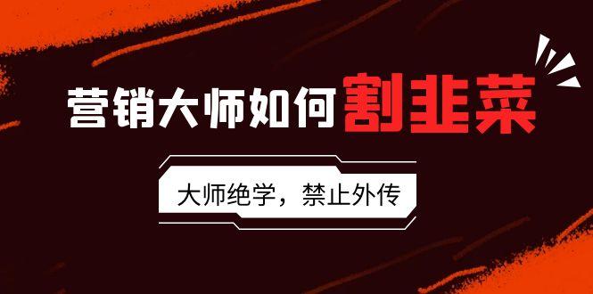 营销大师如何割韭菜：流量大师/讲故事大师/话术大师/卖货大师/成交大师/…-创新Ovo