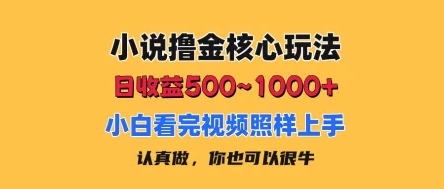 小说撸金核心玩法，日收益500-1000+，小白看完照样上手，0成本有手就行-创新Ovo