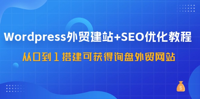 WordPress外贸建站+SEO优化教程，从0到1搭建可获得询盘外贸网站(57节课)-创新Ovo