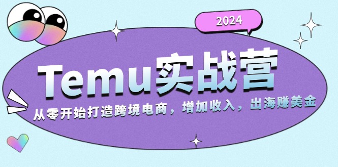 2024Temu实战营：从零开始打造跨境电商，增加收入，出海赚美金-创新Ovo