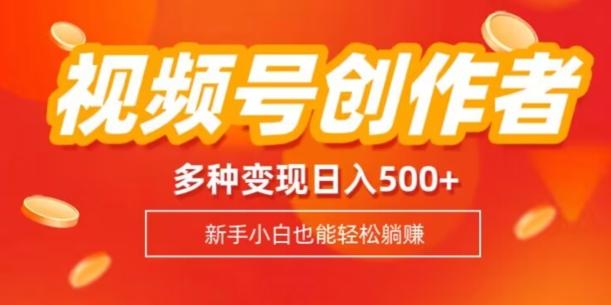 视频号创作者计划，多种变现方式，日入500+【内附1080g视频素材】-创新Ovo