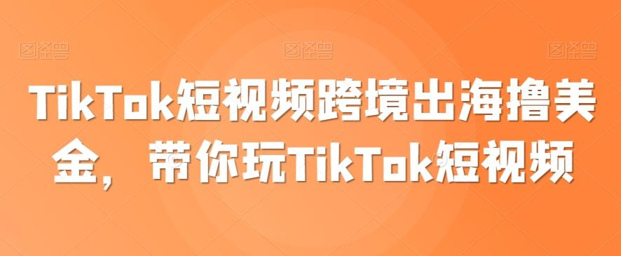 TikTok短视频跨境出海撸美金，带你玩TikTok短视频-创新Ovo