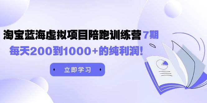 (9541期)黄岛主《淘宝蓝海虚拟项目陪跑训练营7期》每天200到1000+的纯利润-创新Ovo