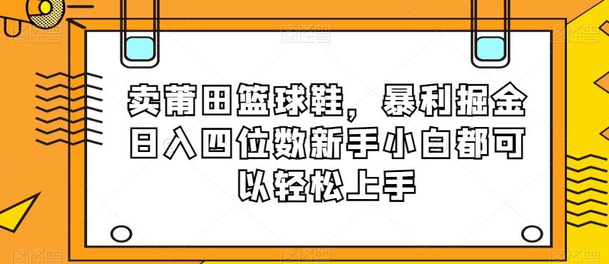 卖莆田篮球鞋，暴利掘金日入四位数新手小白都可以轻松上手【揭秘】-创新Ovo