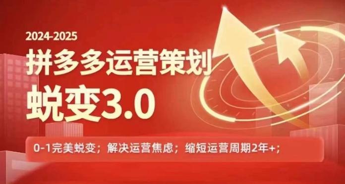 2024-2025拼多多运营策略蜕变3.0，0~1完美蜕变，解决信息焦虑-创新Ovo