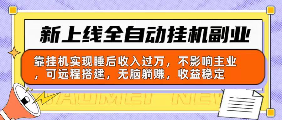 新上线全自动挂机副业：靠挂机实现睡后收入过万，不影响主业可远程搭建…-创新Ovo