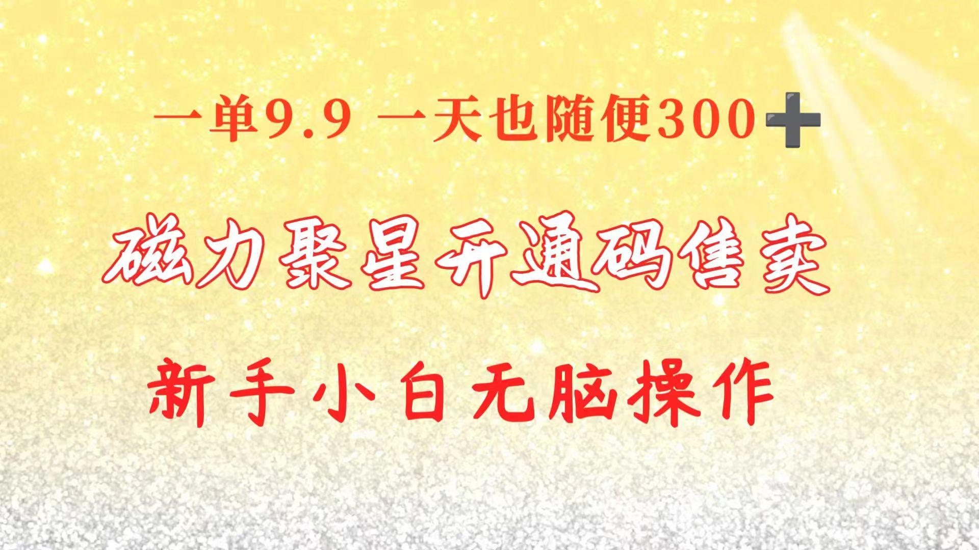 快手磁力聚星码信息差 售卖  一单卖9.9  一天也轻松300+ 新手小白无脑操作-创新Ovo