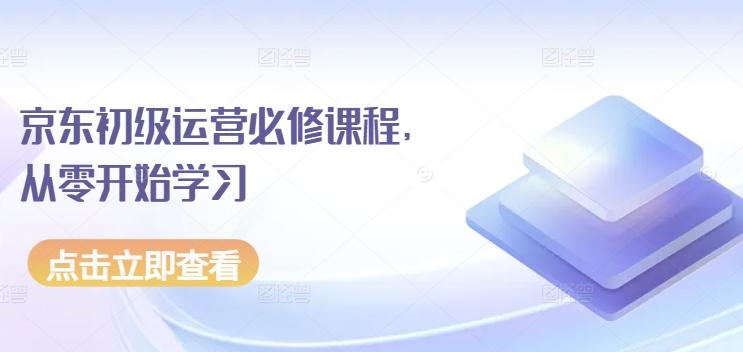 京东初级运营必修课程，从零开始学习-创新Ovo