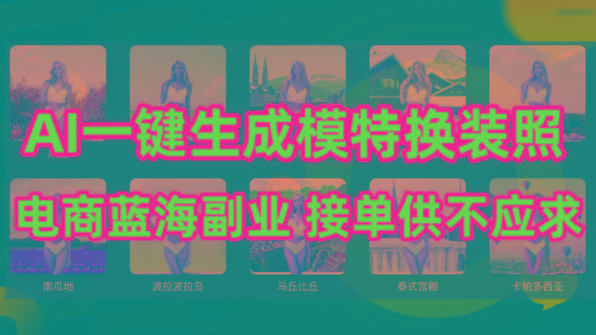 (9616期)AI制作一键生成模特换装照，电商蓝海副业供不应求-创新Ovo