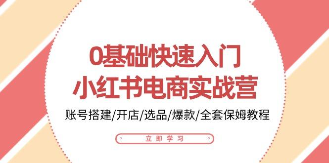 0基础快速入门-小红书电商实战营：账号搭建/开店/选品/爆款/全套保姆教程-创新Ovo